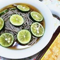 きりたん★'s cooksnap of when they made 冷た～い！すだち蕎麦.