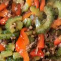 yukapu☆'s cooksnap of when they made ゴーヤとひき肉の味噌炒め.