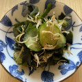ピーナッツ子♪'s cooksnap of when they made きゅうりとわかめの酢の物.