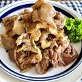 マルんちの丸顔's cooksnap of when they made 洋食屋☆豚肉とキノコの玉ねぎソース炒め.