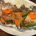 高橋可奈絵's cooksnap of when they made 鮭の味噌ホイル焼き.