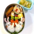 ♡アリスmama♡'s cooksnap of when they made バレンタインキャラ弁！ハートのうさぎ.