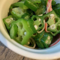 ちやちこ's cooksnap of when they made 夏のおつまみ！オクラとカニカマの簡単和え.