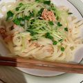 ゆみ0930's cooksnap of when they made 豆苗とツナのバタポンうどん.
