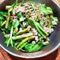 ｊｏｃｏｍｏｍｏｌａ's cooksnap of when they made シャキっと空芯菜とミンチのオイスター炒め.