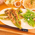 のんちごはん♡'s cooksnap of when they made 簡単★万願寺とうがらしの肉詰め.