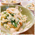 nakamucchi's cooksnap of when they made 簡単副菜♪ちくわと水菜の卵とじ♪.