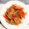 nana_tenjo's cooksnap of when they made にんじんとごぼうのサラダきんぴら.