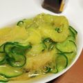 シソン沼's cooksnap of when they made 花オクラときゅうりの酢の物.