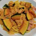 あららぎもみじ's cooksnap of when they made かぼちゃと白菜のクリーム煮パスタ.