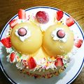 はむたまご1号's cooksnap of when they made 旦那様への誕生日ケーキ☆.