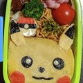 ♡sakuyu♡'s cooksnap of when they made キャラ弁 オムライスでピカチュウ♪.