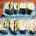 クック1WVJEK☆'s cooksnap of when they made 漬物入り★折りたたみ型おにぎらず.