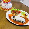 クックTCP8MF☆'s cooksnap of when they made お誕生日☆新幹線プレート.