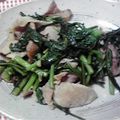 kmukuchap's cooksnap of when they made 春菊と豚肉のオイスター炒め.