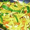 ミズスマシ's cooksnap of when they made じゃがいもと人参のカレーきんぴら.