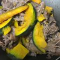 葉月優希's cooksnap of when they made 牛肉とカボチャのニンニク炒め.