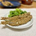 smanma's cooksnap of when they made シシャモのたっぷりゴマ揚げ焼き.