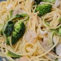 くーこぷ's cooksnap of when they made 海老とほうれん草のクリームパスタ.