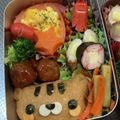 ゆいかとまなと's cooksnap of when they made キャラ弁☆お稲荷ネコちゃん♪.
