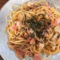 クックDM43SK☆'s cooksnap of when they made キノコとウインナーのバター醤油パスタ＊.