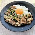 FGO☆'s cooksnap of when they made 豚バラ・ニラ・玉ねぎ❗スタミナ丼.
