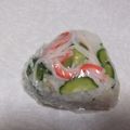きらり流れ星's cooksnap of when they made ☆おにぎりの具☆カニかまサラダ☆.