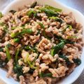 クック18MWHB☆'s cooksnap of when they made ほうれん草と豚ひき肉　ガパオライス風.