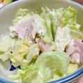 928るびすけ☆☆'s cooksnap of when they made レタスとハムのマヨサラ(包丁要らず）.