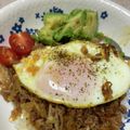 お弁当JD's cooksnap of when they made ハンバーグ成型なしロコモコ風 ベジボウル.