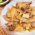 Halcandy51's cooksnap of when they made 材料2つ　大根と豚こまのニンニク味噌炒め.
