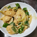 クックF21G8O☆'s cooksnap of when they made 鶏ささみとピーマンと玉ねぎのマヨ醤油炒め.
