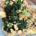 くむちん's cooksnap of when they made 野沢菜漬けで三色そぼろ丼.