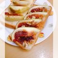 ★ぴよぴよ501★'s cooksnap of when they made 無花果と胡桃を乗せた塩あんトースト.