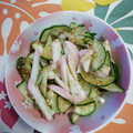 くネコまろす's cooksnap of when they made かまぼこときゅうりのごま和え.