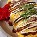 ノエル・ギャラガー's cooksnap of when they made みんな大好き☆お好み焼き炒飯オムライス風.