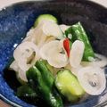 気まぐれ♡雨おんな's cooksnap of when they made 昨年の古漬けらっきょうでキュウリの浅漬け.