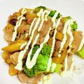 くろつぶこ's cooksnap of when they made ♡豚肉と薩摩芋とブロッコリーのマヨ炒め♡.
