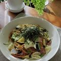 donuts★'s cooksnap of when they made ししとうとベーコンの麺つゆバターパスタ.