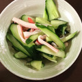 クックZ8J4H4☆'s cooksnap of when they made きゅうりとカニカマの酢とごま油和え.