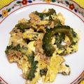 シムちぃ's cooksnap of when they made ゴーヤとツナの卵とじ.