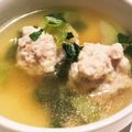 たじ満塁's cooksnap of when they made 鶏だんごとチンゲン菜のスープ.