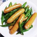 のり子のおかず♪'s cooksnap of when they made いんげんとウィンナーの醤油胡麻炒め.