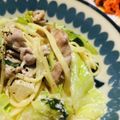 ☆ミモザ☆'s cooksnap of when they made 春キャベツと豚肉のクリームパスタ.
