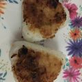 emi0015's cooksnap of when they made 簡単焼きおにぎり！～ねぎみそ～.