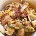 mauzai's cooksnap of when they made カツとじキャベツ丼♪.