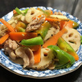 Rick_t's cooksnap of when they made 超簡単☆れんこんと豚肉の野菜炒め.