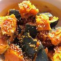 mauzai's cooksnap of when they made レンジで5分★かぼちゃの味噌チーズあえ.