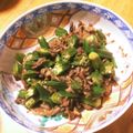 モリトン's cooksnap of when they made 牛肉ときゅうりおくらの肉サラダ♩.