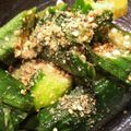 maruko1975's cooksnap of when they made ♪きゅうりオクラ大葉のごま油和え♪.